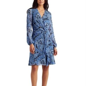 Ralph Lauren Petite Paisley Georgette Dress